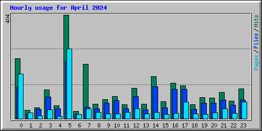 Hourly usage for April 2024